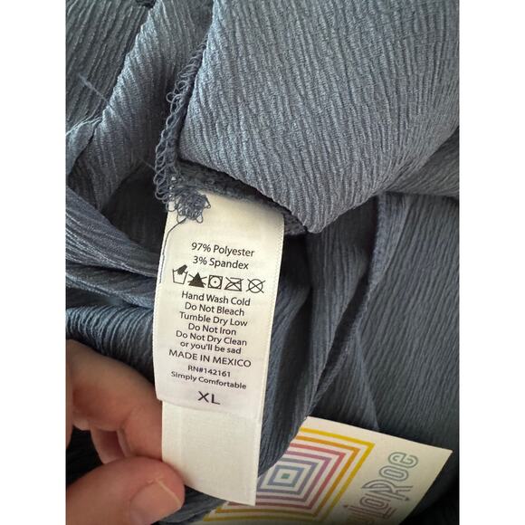 LulaRoe | NWT Jude Blue Boho Ruffle Hem Shorts | Size XL (16-18) - Picture 9 of 9